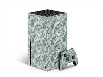 pale clockwork steampunk XBOX DIY Decal