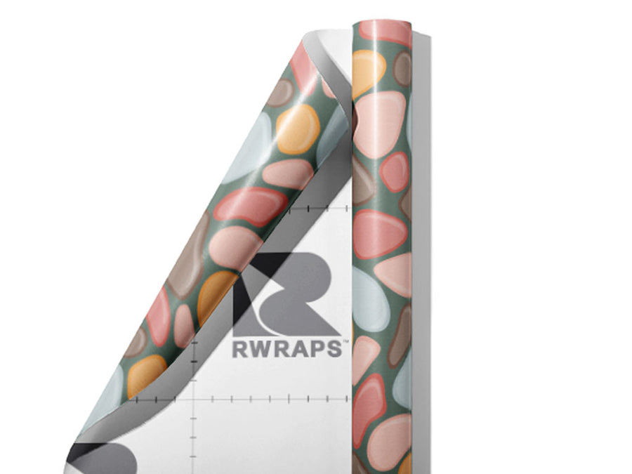 Pale Earth Cobblestone Wrap Film Sheets~Rwraps Series 914 Pale Earth Cobblestone Scrolled Sheet~4