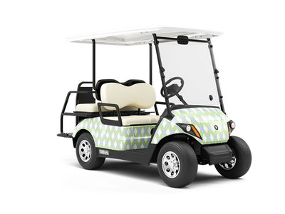 Pale Plum Argyle Wrapped Golf Cart