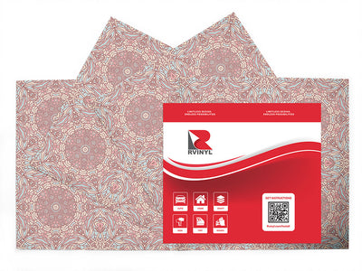 pale roses mandala Craft Vinyl Sheet Pack