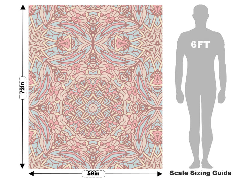 Pale Roses Mandala Vehicle Wrap Scale~Rwraps Series 914 Pale Roses Mandala Measurements~1