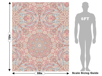 Pale Roses Mandala Vehicle Wrap Scale~Rwraps Series 914 Pale Roses Mandala Measurements~1
