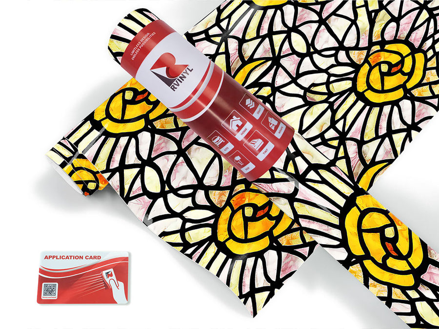 pale sunshine stained glass Craft Vinyl Roll