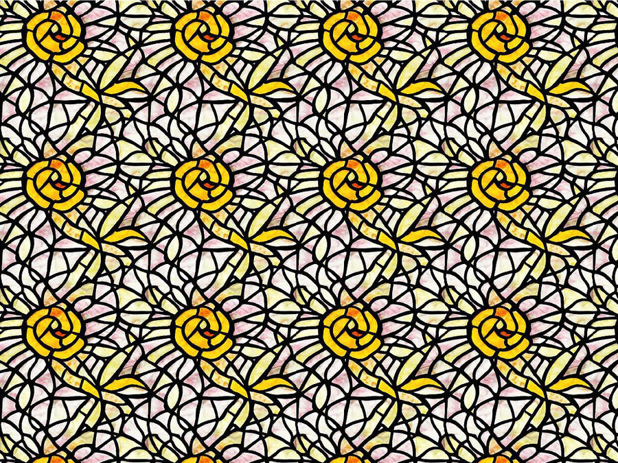Pale Sunshine Stained Glass Vinyl Wrap Pattern~Rwraps Series 914 Digitally Printed Vinyl Wrap~0