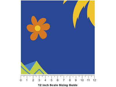 Palmetto State Americana Vinyl Film Pattern Size 12 inch Scale~Rwraps Palmetto State Americana Sizing Chart~3