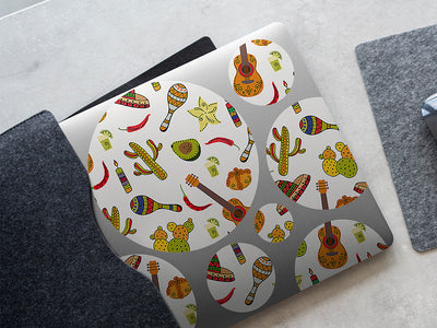 pan muertos day of the dead DIY Laptop Stickers
