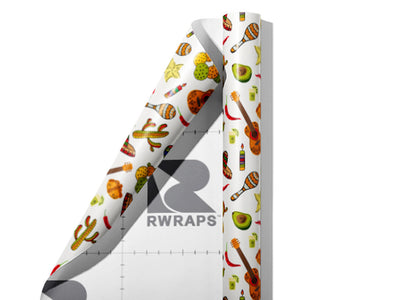 Pan Muertos Day of the Dead Wrap Film Sheets~Rwraps Series 914 Pan Muertos Day of the Dead Scrolled Sheet~3