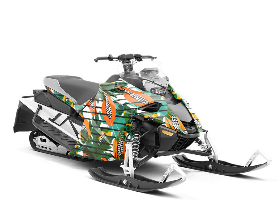 Papa Yeah Fruit Custom Wrapped Snowmobile