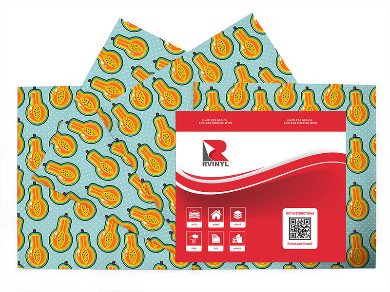 papaya potion fruit Craft Vinyl Sheet Pack