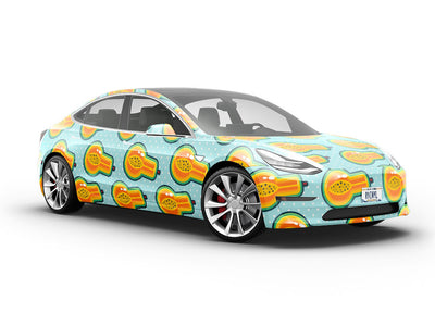 Papaya Potion Fruit Vehicle Vinyl Wrap