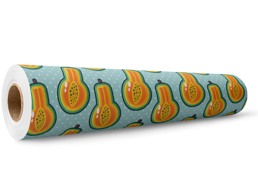 Papaya Potion Fruit Wrap Film Wholesale Roll~Rwraps Series 914 Digitally Printed Vinyl Roll~5
