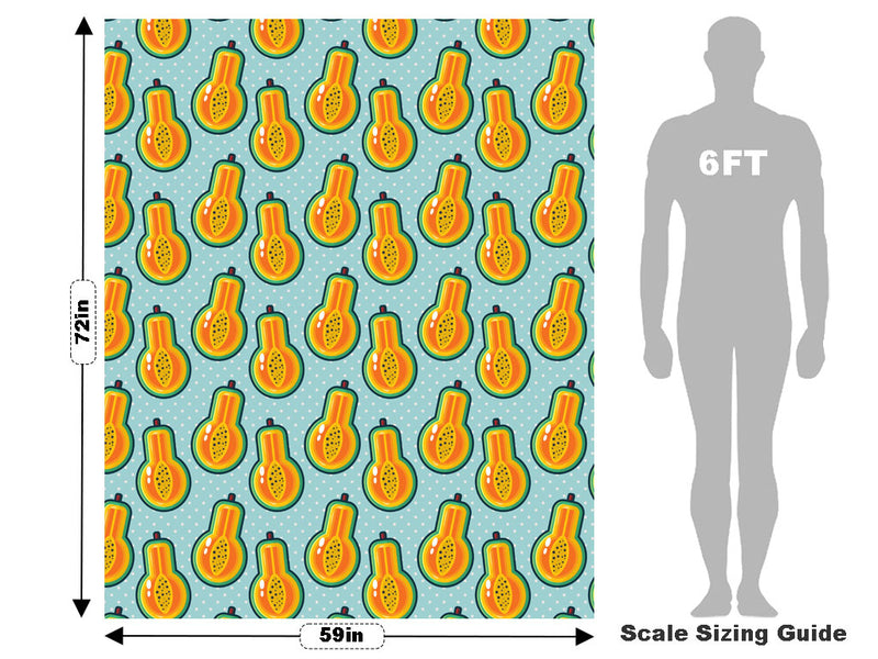 Papaya Potion Fruit Vehicle Wrap Scale~Rwraps Series 914 Papaya Potion Fruit Measurements~1