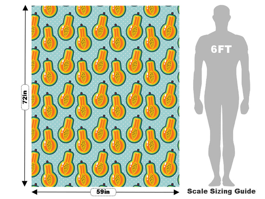 Papaya Potion Fruit Vehicle Wrap Scale~Rwraps Series 914 Papaya Potion Fruit Measurements~1
