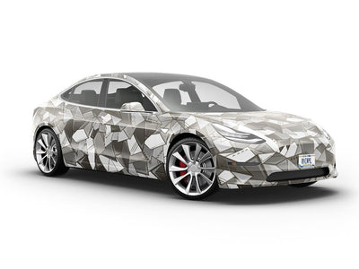 Paper Mess Mosaic Vehicle Vinyl Wrap