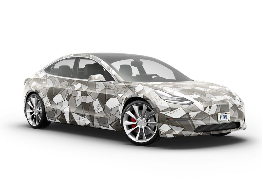 Paper Mess Mosaic Vehicle Vinyl Wrap