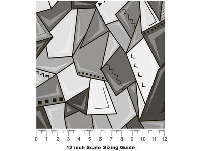 Paper Mess Mosaic Vinyl Film Pattern Size 12 inch Scale~Rwraps Paper Mess Mosaic Sizing Chart~2