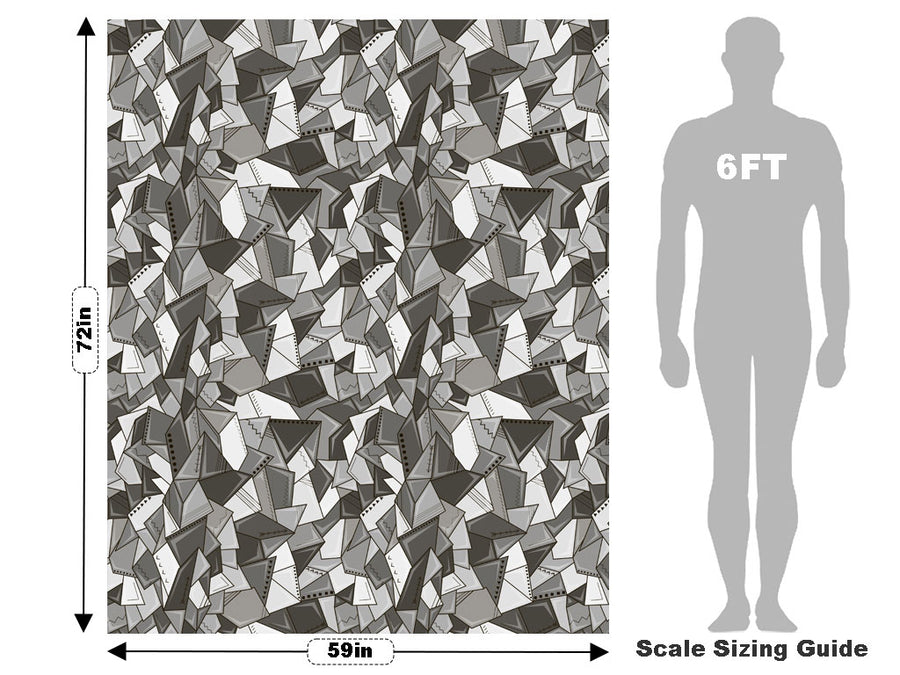 Paper Mess Mosaic Vehicle Wrap Scale~Rwraps Series 914 Paper Mess Mosaic Measurements~1