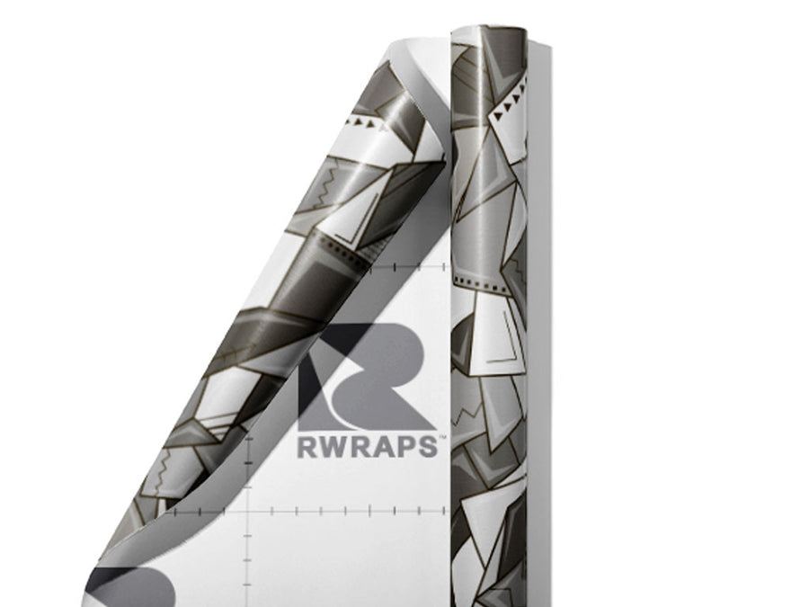 Paper Mess Mosaic Wrap Film Sheets~Rwraps Series 914 Paper Mess Mosaic Scrolled Sheet~3