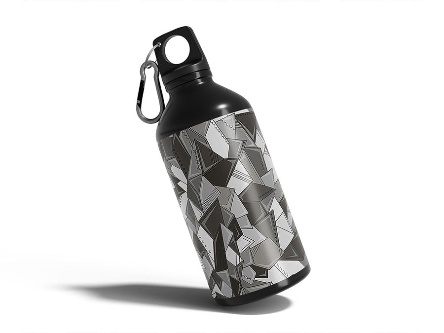 paper mess mosaic Water Bottle DIY Stickers
