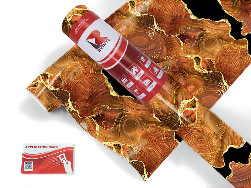 paprika swirls gemstone films Craft Vinyl Roll