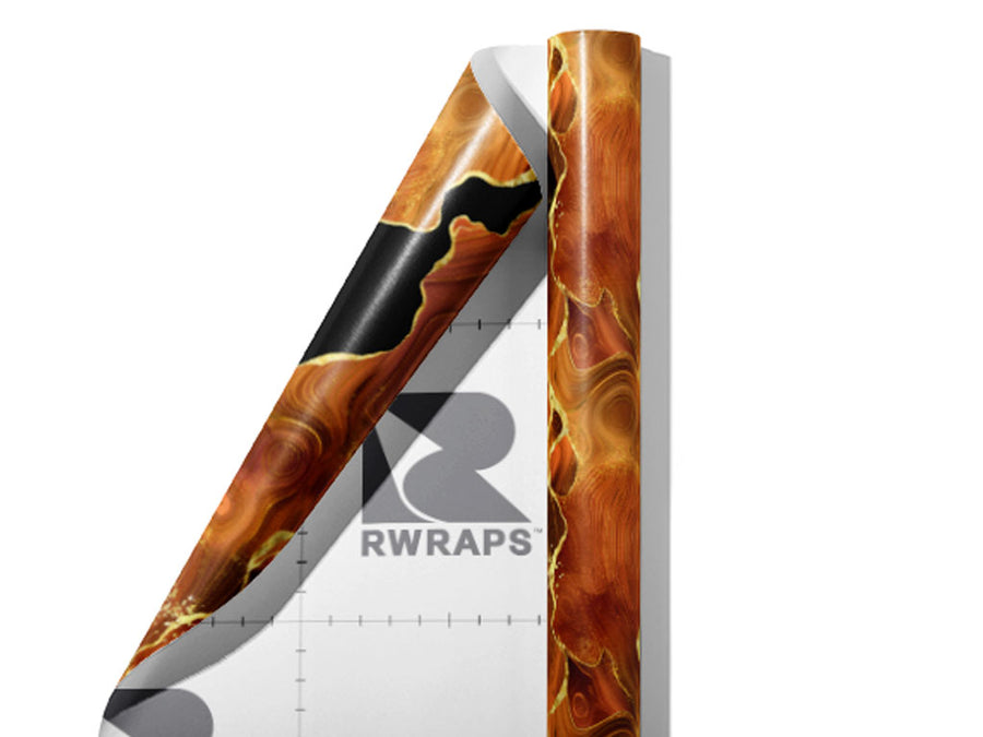 Paprika Swirls Gemstone Wrap Film Sheets~Rwraps Series 914 Paprika Swirls Gemstone Scrolled Sheet~3