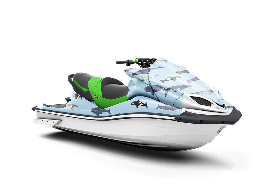 Parading Along Marine Life Jet Ski Vinyl Customized Wrap