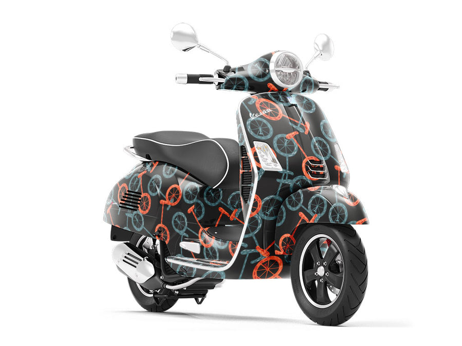 Parading Unicycles Circus Vespa Scooter Wrap Film