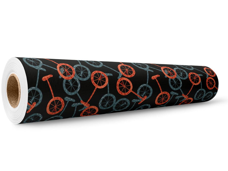 Parading Unicycles Circus Wrap Film Wholesale Roll~Rwraps Series 914 Digitally Printed Vinyl Roll~5