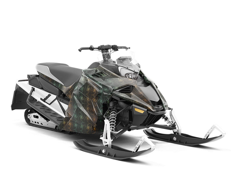 Paradoxical Zentangle Optical Illusion Custom Wrapped Snowmobile