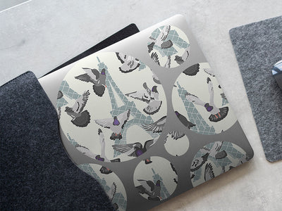 parisian urbanites bird DIY Laptop Stickers