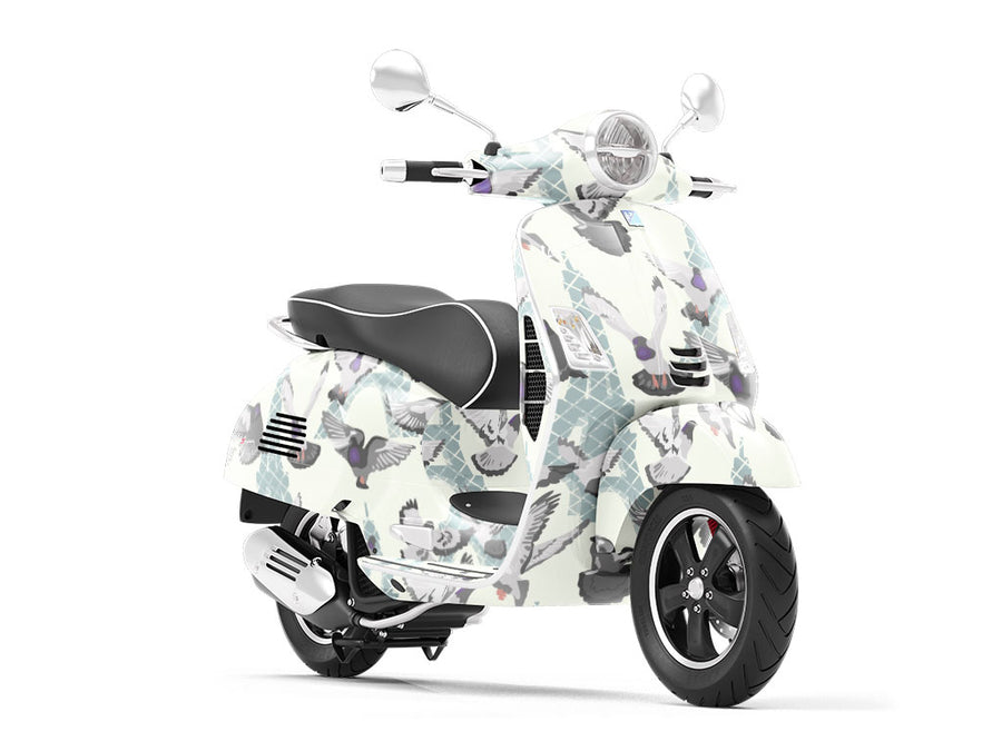Parisian Urbanites Birds Vespa Scooter Wrap Film