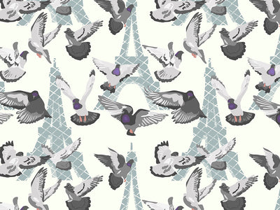 Parisian Urbanites Birds Vinyl Wrap Pattern~Rwraps Series 914 Digitally Printed Vinyl Wrap~0