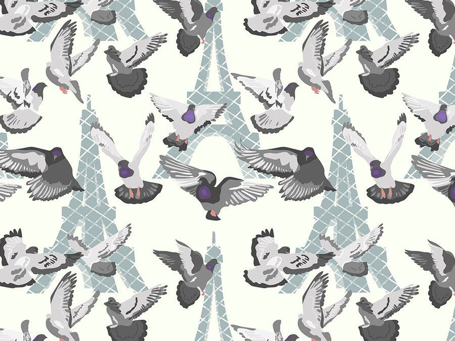 Parisian Urbanites Birds Vinyl Wrap Pattern~Rwraps Series 914 Digitally Printed Vinyl Wrap~0