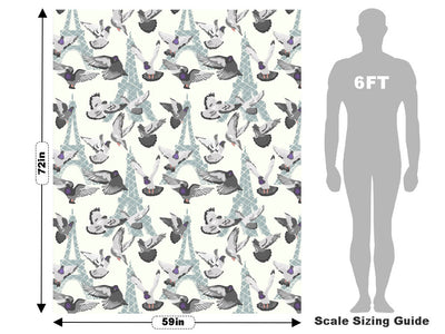 Parisian Urbanites Birds Vehicle Wrap Scale~Rwraps Series 914 Parisian Urbanites Birds Measurements~1
