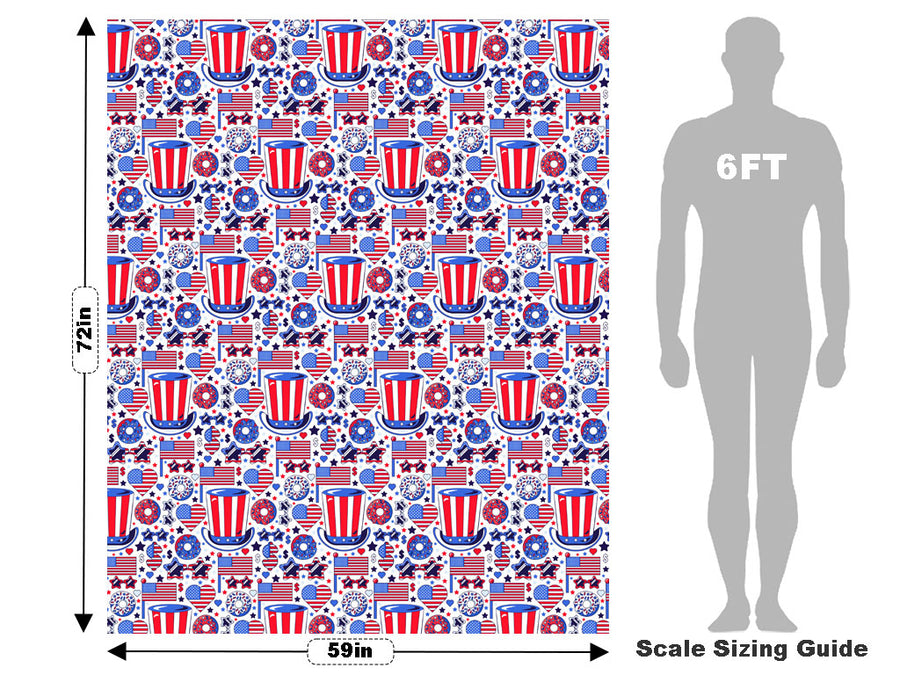 Party Favors Americana Vehicle Wrap Scale~Rwraps Series 914 Party Favors Americana Measurements~2