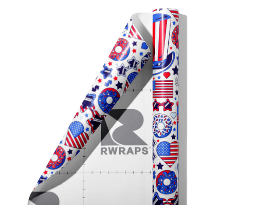 Party Favors Americana Wrap Film Sheets~Rwraps Series 914 Party Favors Americana Scrolled Sheet~4