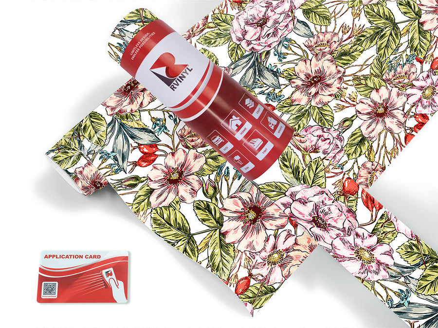 passionate carnations floral Craft Vinyl Roll