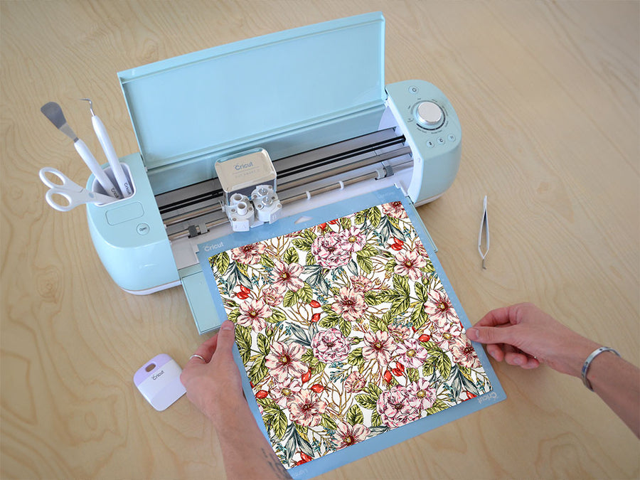 passionate carnations floral Cricut Compatible Vinyl