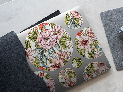 passionate carnations floral DIY Laptop Stickers