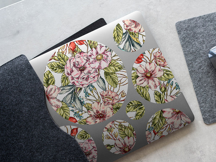 passionate carnations floral DIY Laptop Stickers