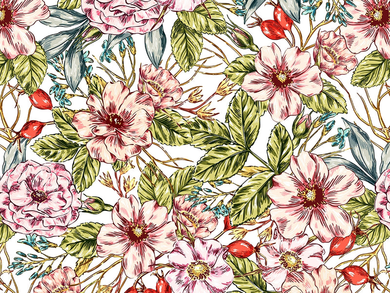 Passionate Carnations Floral Vinyl Wrap Pattern~Rwraps Series 914 Digitally Printed Vinyl Wrap~0