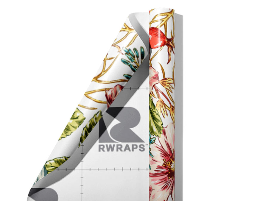 Passionate Carnations Floral Wrap Film Sheets~Rwraps Series 914 Passionate Carnations Floral Scrolled Sheet~3