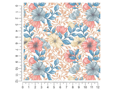 pastel blooms floral 1ft x 1ft Craft Sheets