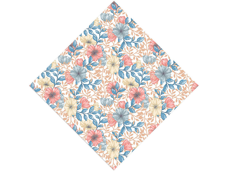 Pastel Blooms Floral Vinyl Wrap Pattern