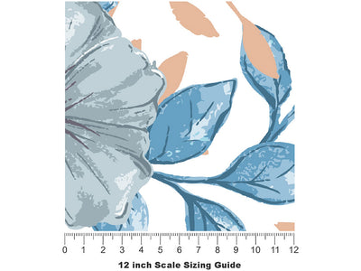 Pastel Blooms Floral Vinyl Film Pattern Size 12 inch Scale~Rwraps Pastel Blooms Floral Sizing Chart~2
