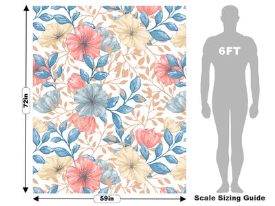 Pastel Blooms Floral Vehicle Wrap Scale~Rwraps Series 914 Pastel Blooms Floral Measurements~1