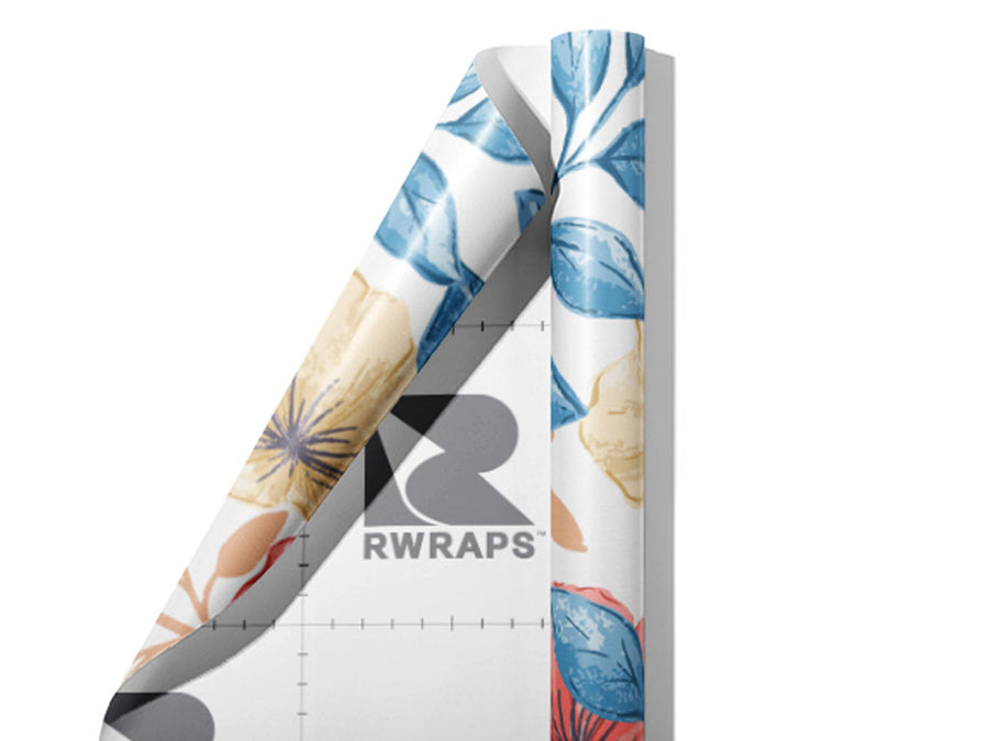Pastel Blooms Floral Wrap Film Sheets~Rwraps Series 914 Pastel Blooms Floral Scrolled Sheet~3