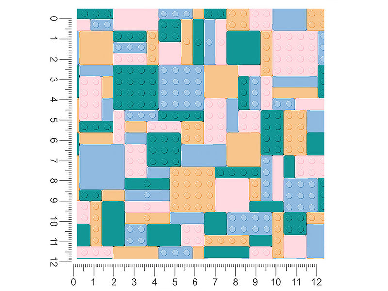 pastel bricks toy room 1ft x 1ft Craft Sheets