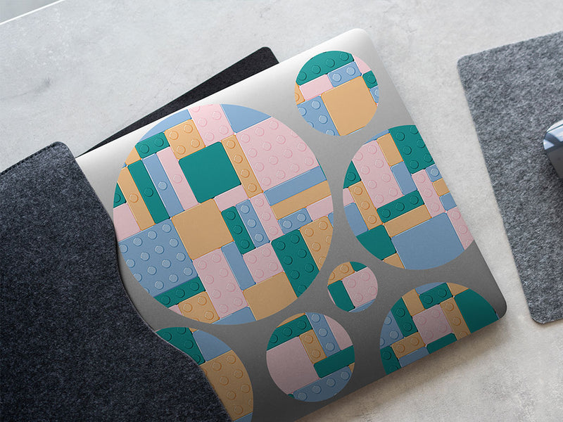 pastel bricks toy room DIY Laptop Stickers