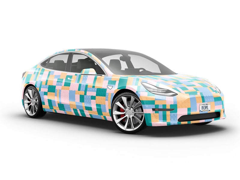 Pastel Bricks Toy Room Vehicle Vinyl Wrap